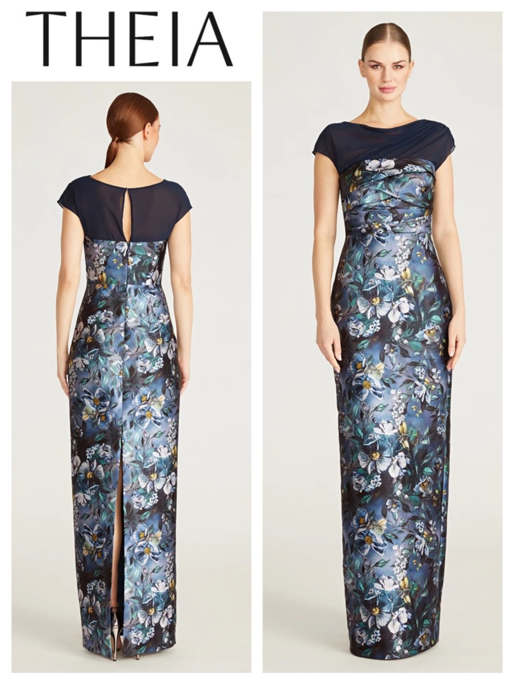 THEIA Delana Column Mikado Gown